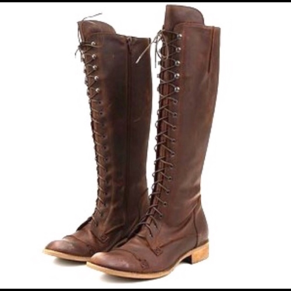 Charles david lace-up leather boots